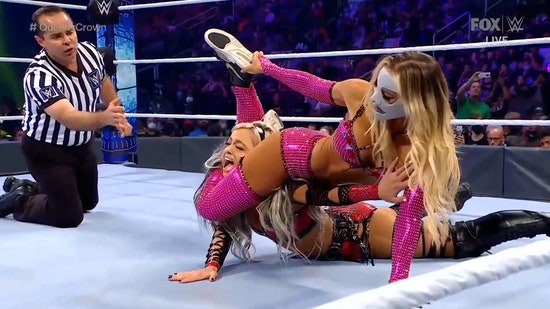 Carmella, Morgan, Vega and Storm battle in round one of the Queens Crown Tournament